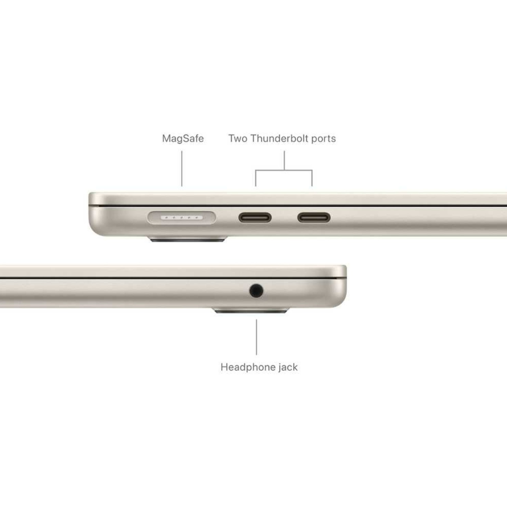 Apple MacBook Air 13-inch (2024) – M3 with 8-core CPU / 8GB RAM / 512GB SSD / 10-core GPU / macOS Sonoma / English & Arabic Keyboard / Starlight / Middle East Version