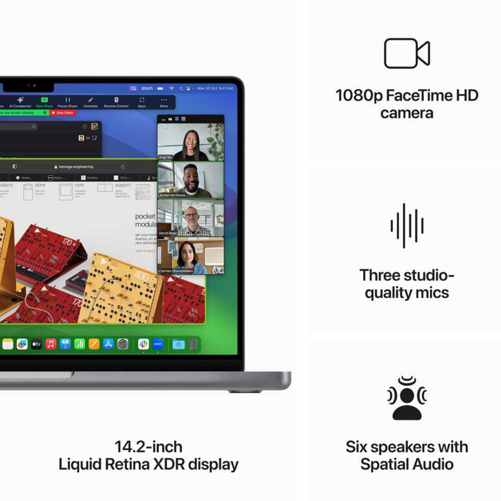 Apple MacBook Pro 14-inch (2023) – M3 with 8-core CPU / 8GB RAM / 1TB SSD / 10-core GPU / macOS Sonoma / English Keyboard / Space Grey / Middle East Version
