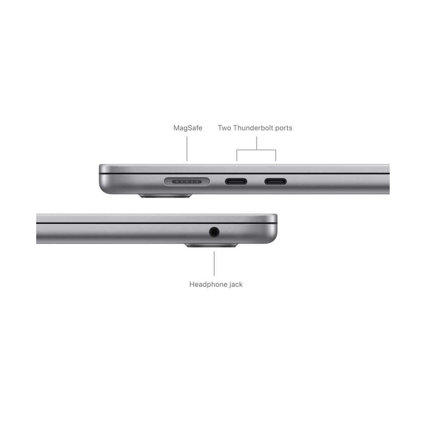 Apple MacBook Air 15-inch (2024) – M3 with 8-core CPU / 8GB RAM / 256GB SSD / 10-core GPU / macOS Sonoma / English Keyboard / Space Grey / Middle East Version
