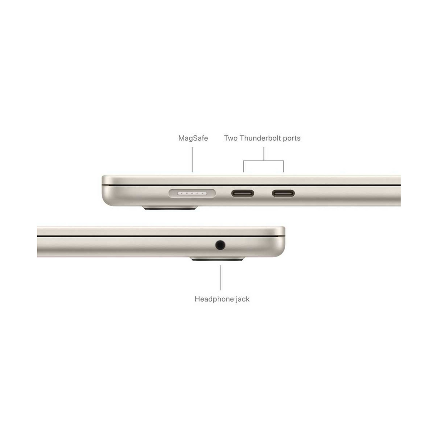Apple MacBook Air 15-inch (2024) – M3 with 8-core CPU / 24GB RAM / 512GB SSD / 10-core GPU / macOS Sonoma / English Keyboard / Starlight / Middle East Version