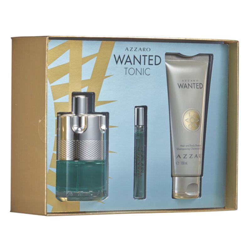 Azzaro Wanted Tonic For Men Eau de Toilette  100ML 3Pcs Set