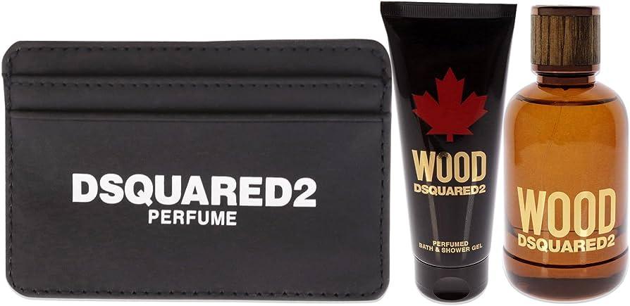 Dsquared Wood D2 For Men Eau de Toilette  100ML 2Pcscard Holder Gift Set