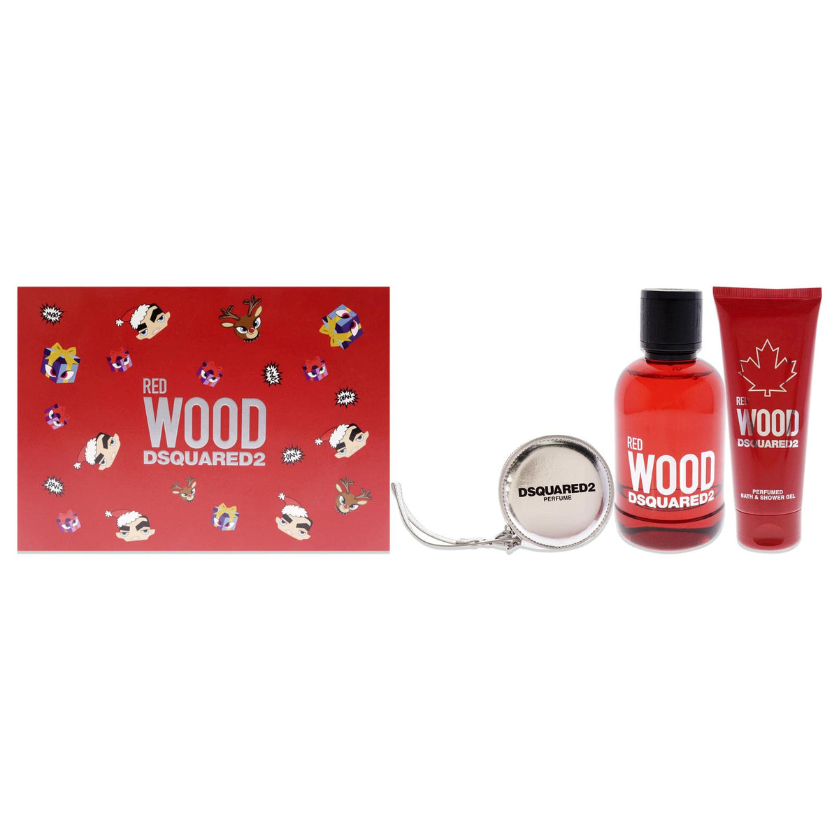 Dsquared2 Red Wood Eau de Toilette  100ML 2Pcs Round Purse Set
