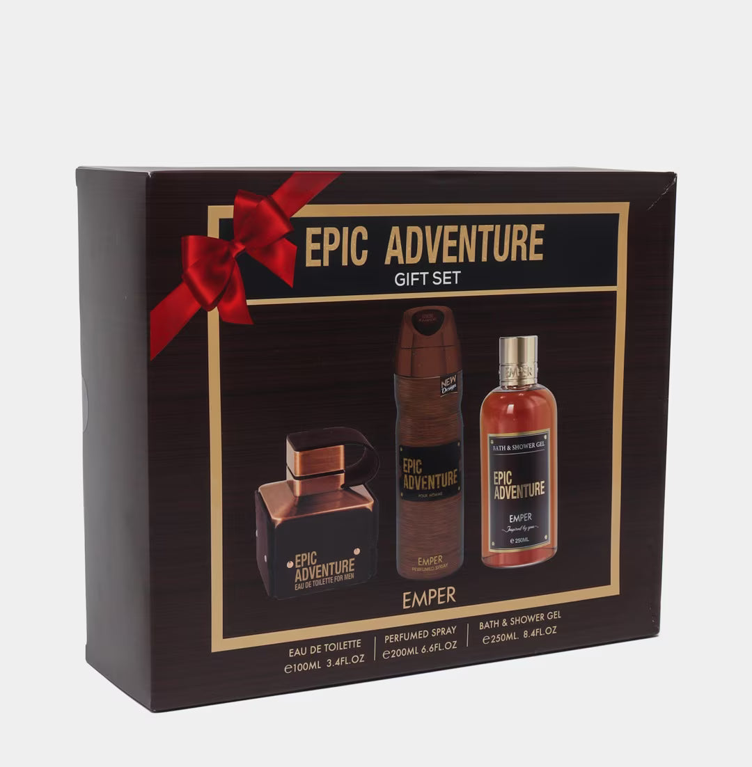 Emper Epic Adventure For Men Eau de Toilette  100ML 3Pcs Set