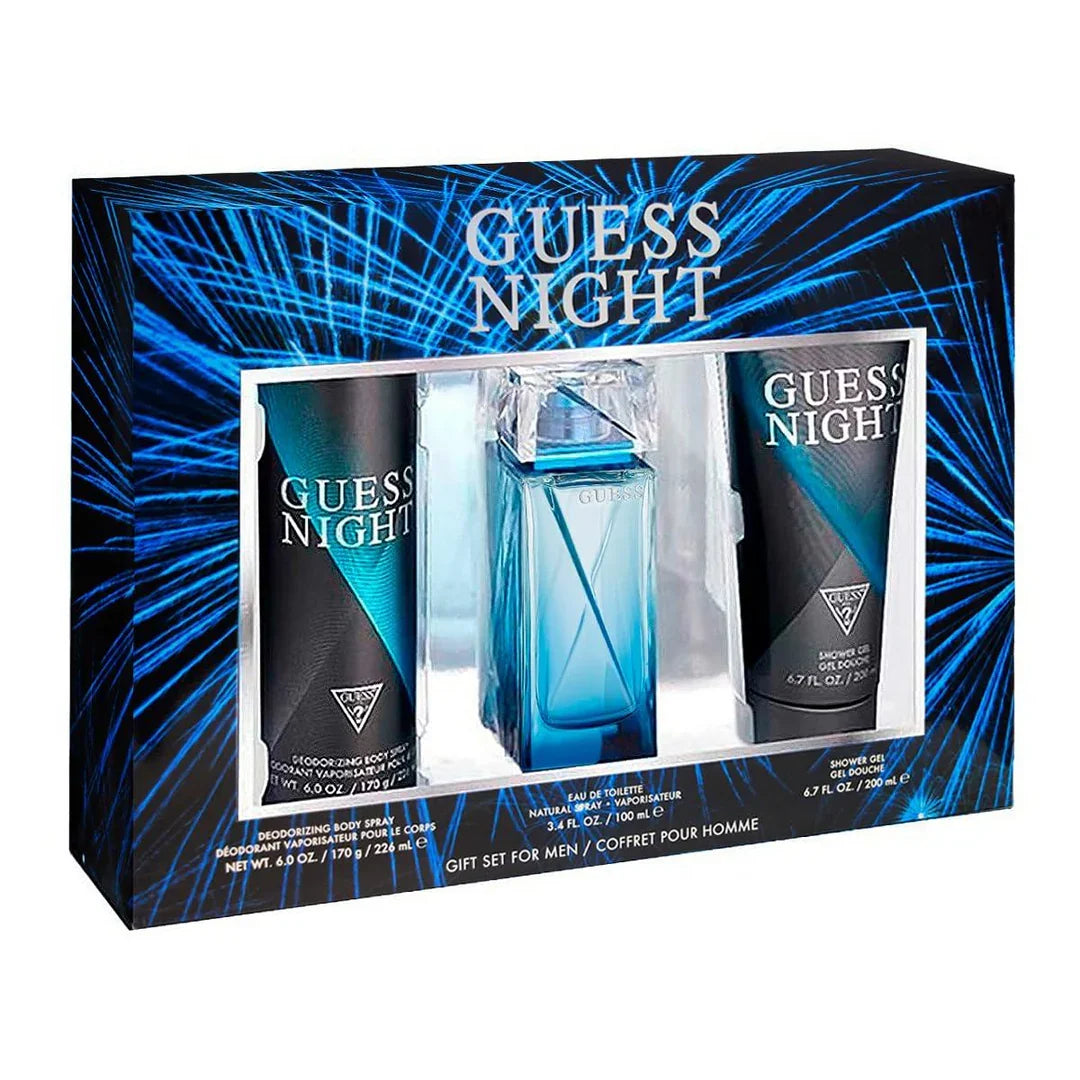 Guess Night For Men Eau de Toilette  100ML 3Pcs Set