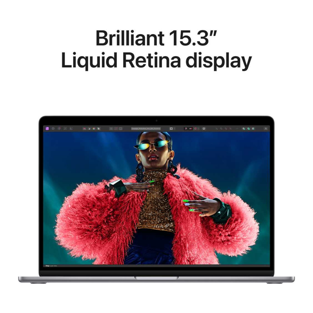 Apple MacBook Air 15-inch (2024) – M3 with 8-core CPU / 8GB RAM / 512GB SSD / 10-core GPU / macOS Sonoma / English Keyboard / Space Grey / Middle East Version
