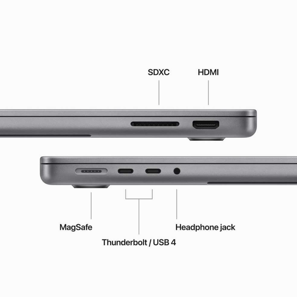 Apple MacBook Pro 14-inch (2023) – M3 with 8-core CPU / 8GB RAM / 1TB SSD / 10-core GPU / macOS Sonoma / English & Arabic Keyboard / Space Grey / Middle East Version