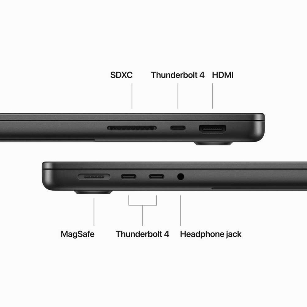 Apple MacBook Pro 14-inch (2023) – M3 Pro with 12-core CPU / 18GB RAM / 1TB SSD / 18-core GPU / macOS Sonoma / English Keyboard / Space Black / Middle East Version
