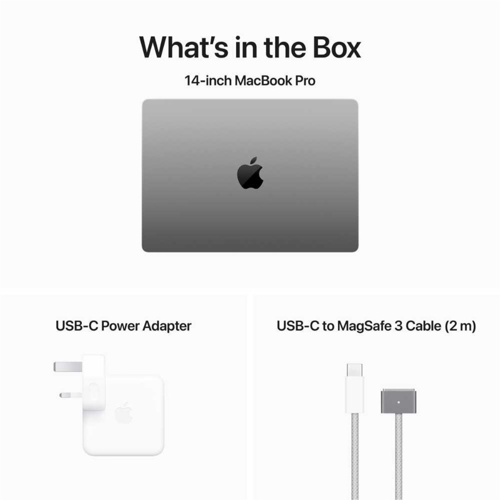 Apple MacBook Pro 14-inch (2023) – M3 with 8-core CPU / 8GB RAM / 1TB SSD / 10-core GPU / macOS Sonoma / English & Arabic Keyboard / Space Grey / Middle East Version