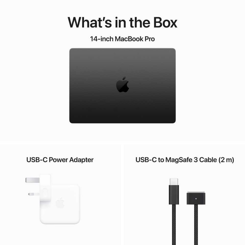 Apple MacBook Pro 14-inch (2023) – M3 Pro with 12-core CPU / 18GB RAM / 1TB SSD / 18-core GPU / macOS Sonoma / English Keyboard / Space Black / Middle East Version