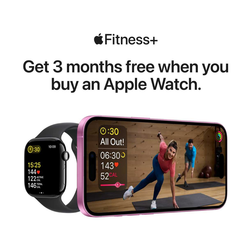 Apple Watch Series 10 GPS 46mm Jet Black Aluminum Case with Black Sport Band – S/M