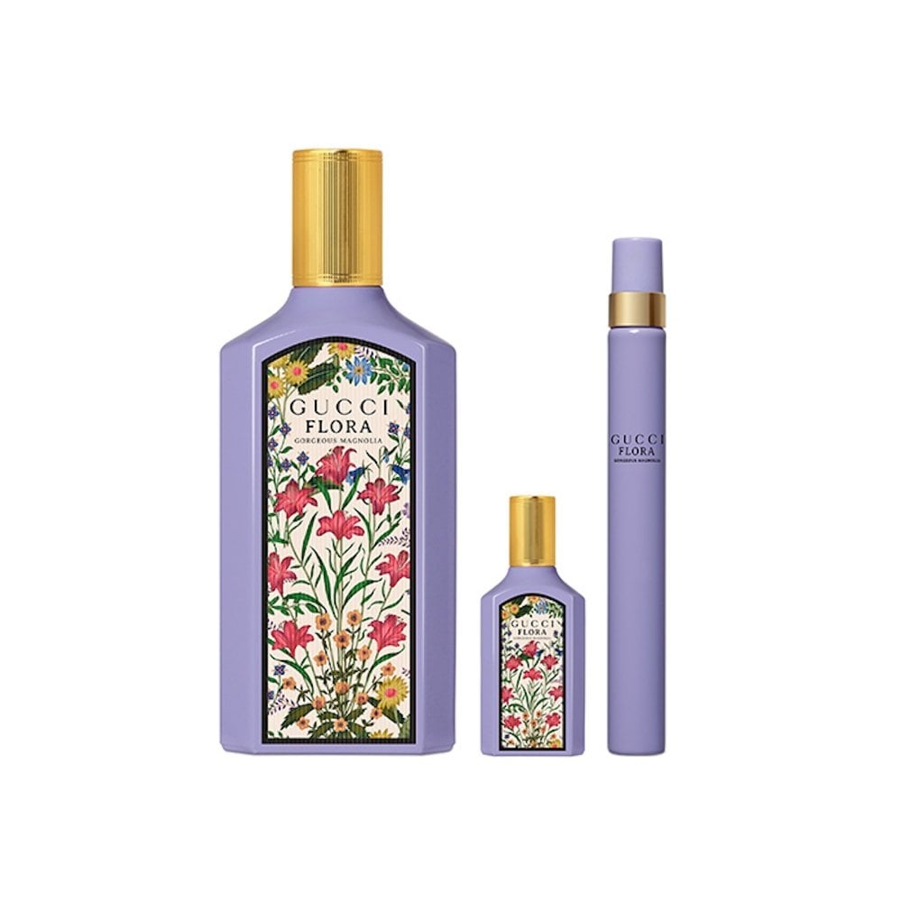 Gucci Flora Gorgeous Magnolia EDP 100ML 3 Pcs Set