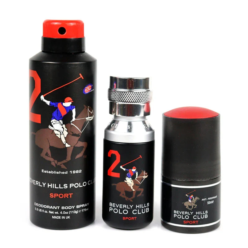 BHPC Two Gift Set For Men Eau de Toilette  50ML+50 ML Roll On+150ML Deo