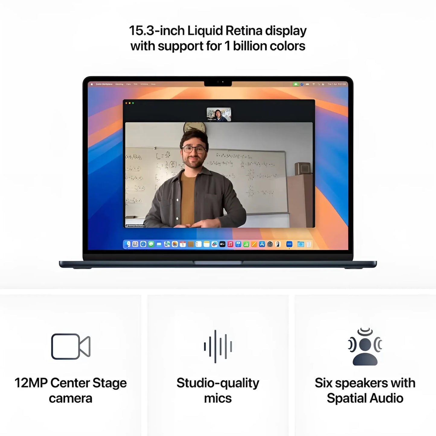 Apple MacBook Air M4 15-Inch (2025) – 16GB RAM, 512GB SSD, 10-Core CPU & GPU, Midnight, Middle East Version