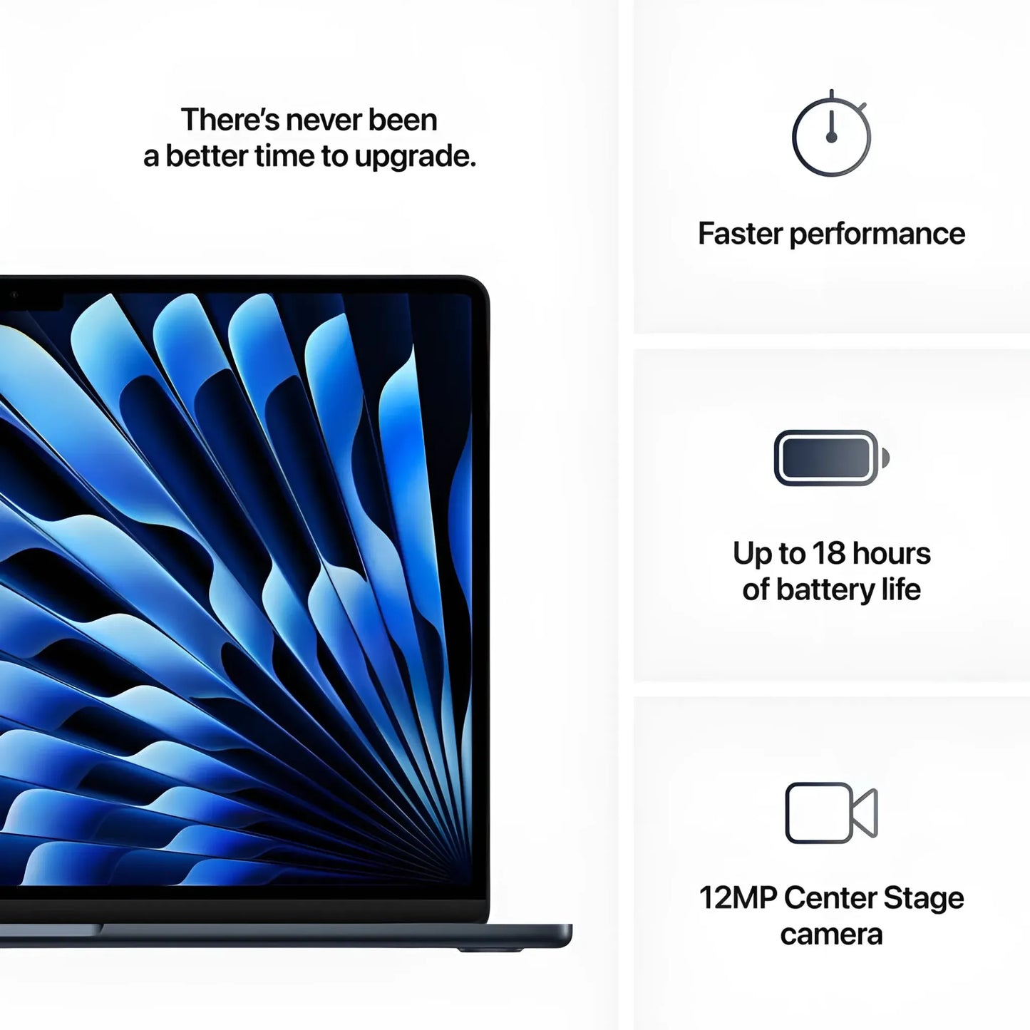 Apple MacBook Air M4 15-Inch (2025) – 16GB RAM, 512GB SSD, 10-Core CPU & GPU, Midnight, Middle East Version