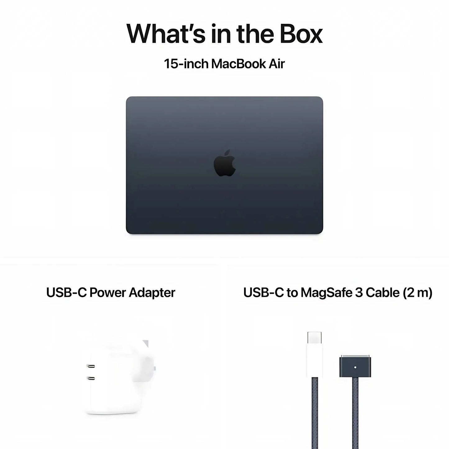 Apple MacBook Air M4 15-Inch (2025) – 16GB RAM, 512GB SSD, 10-Core CPU & GPU, Midnight, Middle East Version