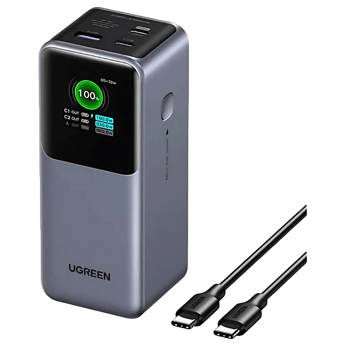 Ugreen Power Bank 20000mAh PB721-35524B – Grey, USB-C, Portable Fast Charging Battery Pack