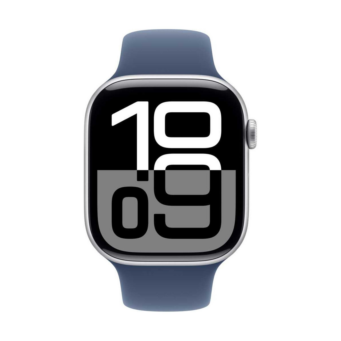 Apple Watch Series 10 GPS 46mm Silver Aluminum Case with Denim Sport Band – M/L