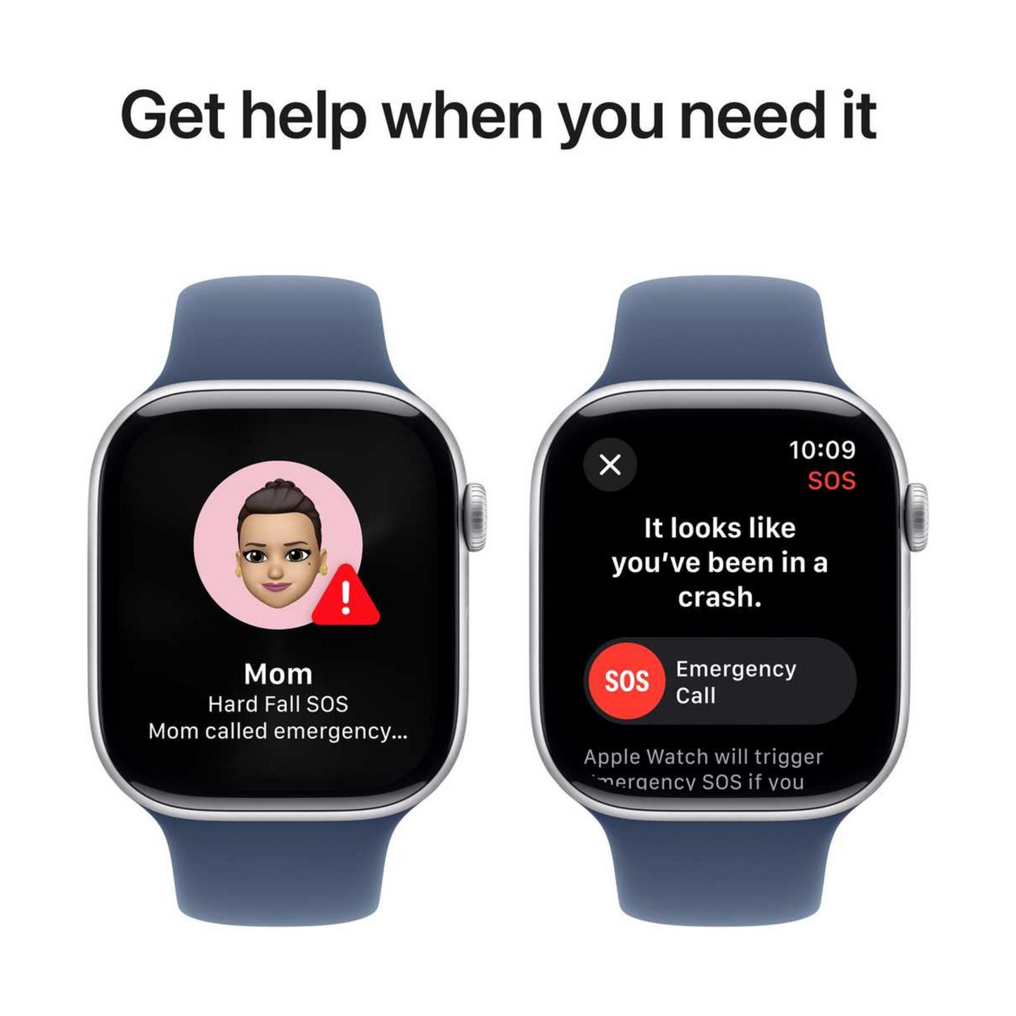 Apple Watch Series 10 GPS 46mm Silver Aluminum Case with Denim Sport Band – M/L