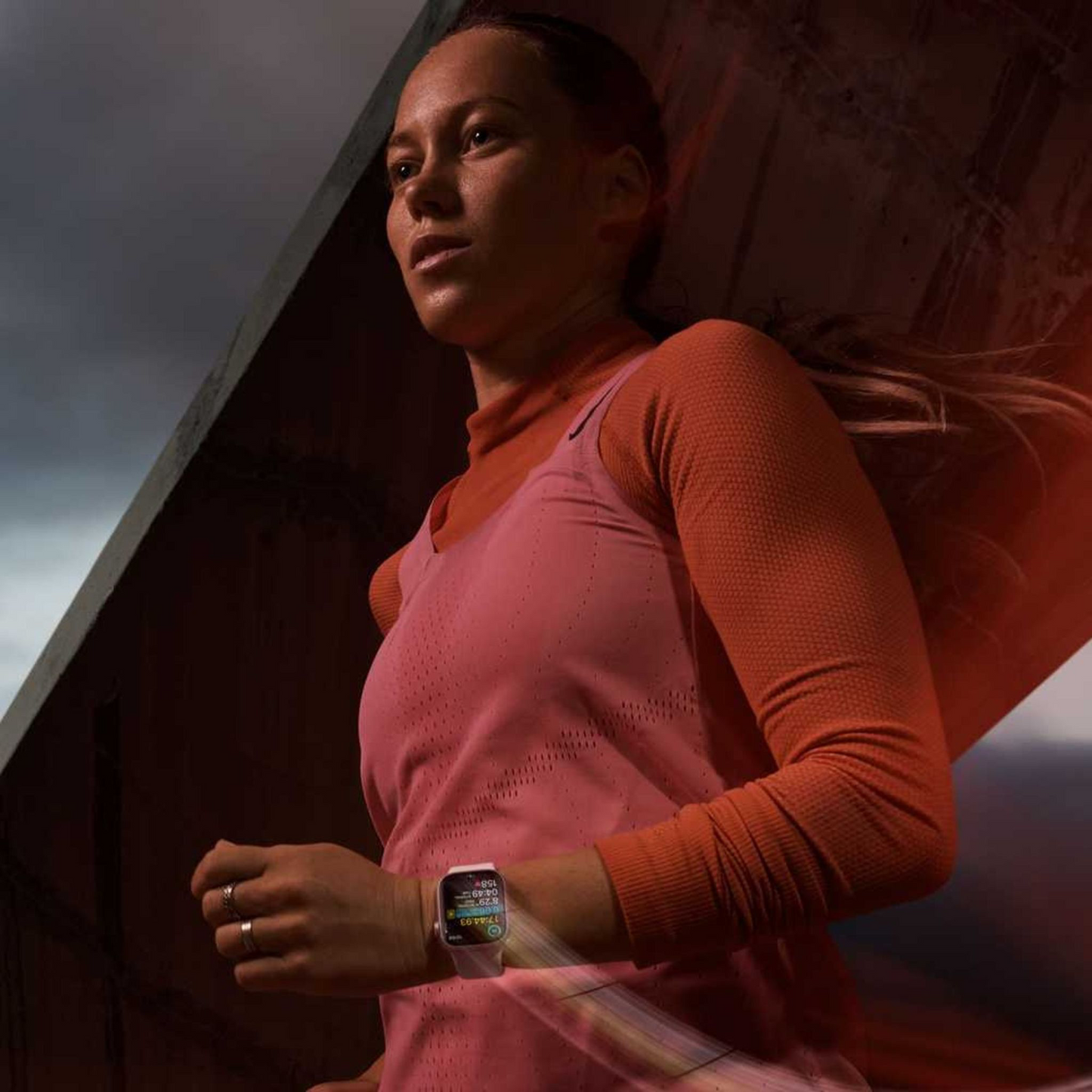 Apple Watch Series 9 GPS 45mm Pink Aluminum Case with Light Pink Sport Band M/L
