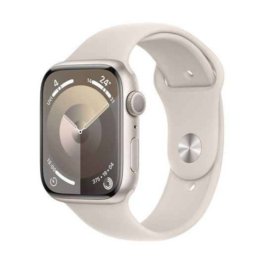 Apple Watch Series 9 GPS 45mm Starlight Aluminum Case with Starlight Sport Band M/L