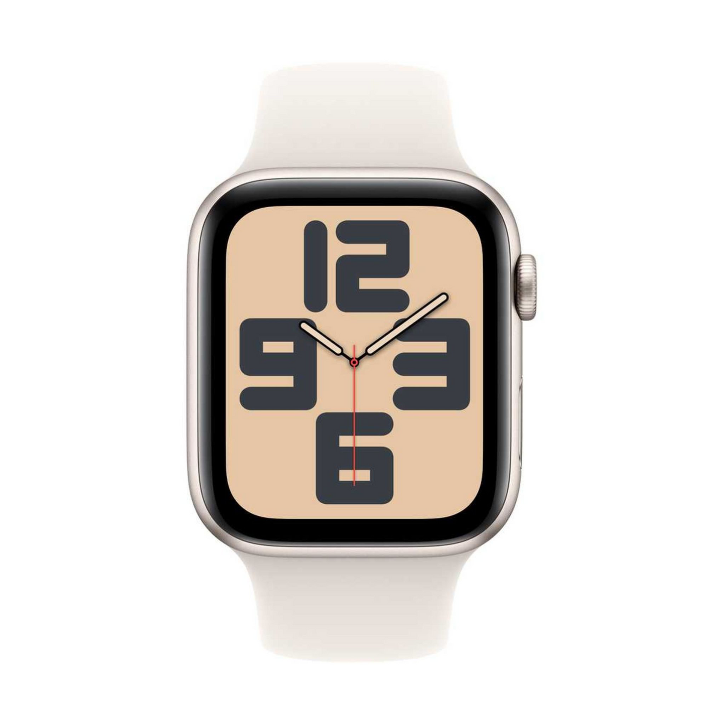 Apple Watch SE (2024) GPS 44mm Starlight Aluminum Case with Starlight Sport Band – M/L