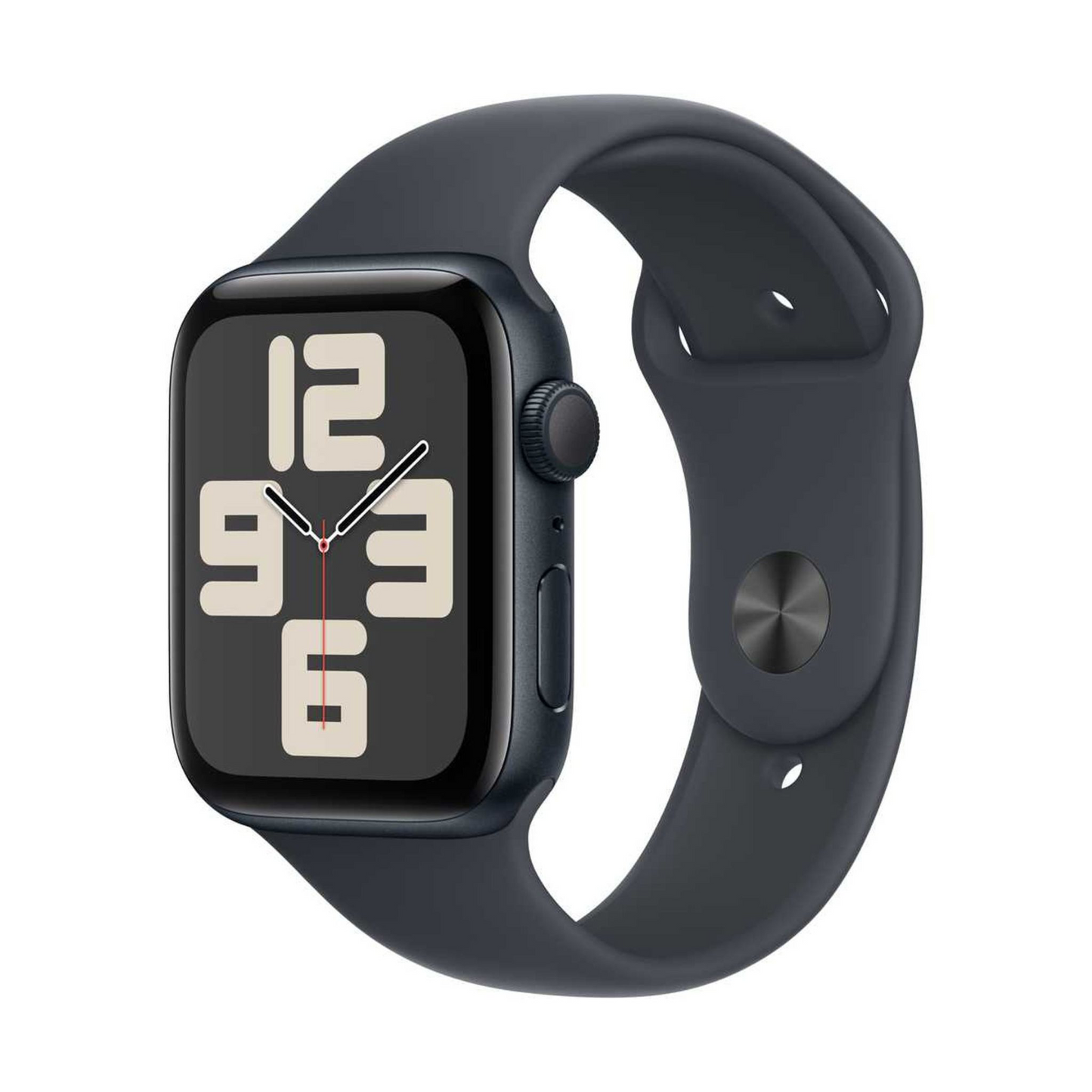 Apple Watch SE (2024) GPS 44mm Midnight Aluminum Case with Midnight Sport Band – M/L