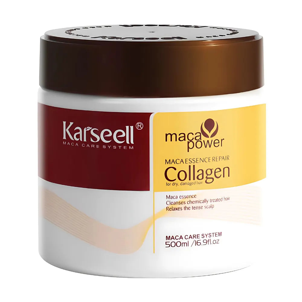 Karseell Collagen Hair Treatment Deep Repair Conditioning Argan Oil Collagen Hair Mask Essence for Dry Damaged Hair All Hair Types 16.90 oz 500ml