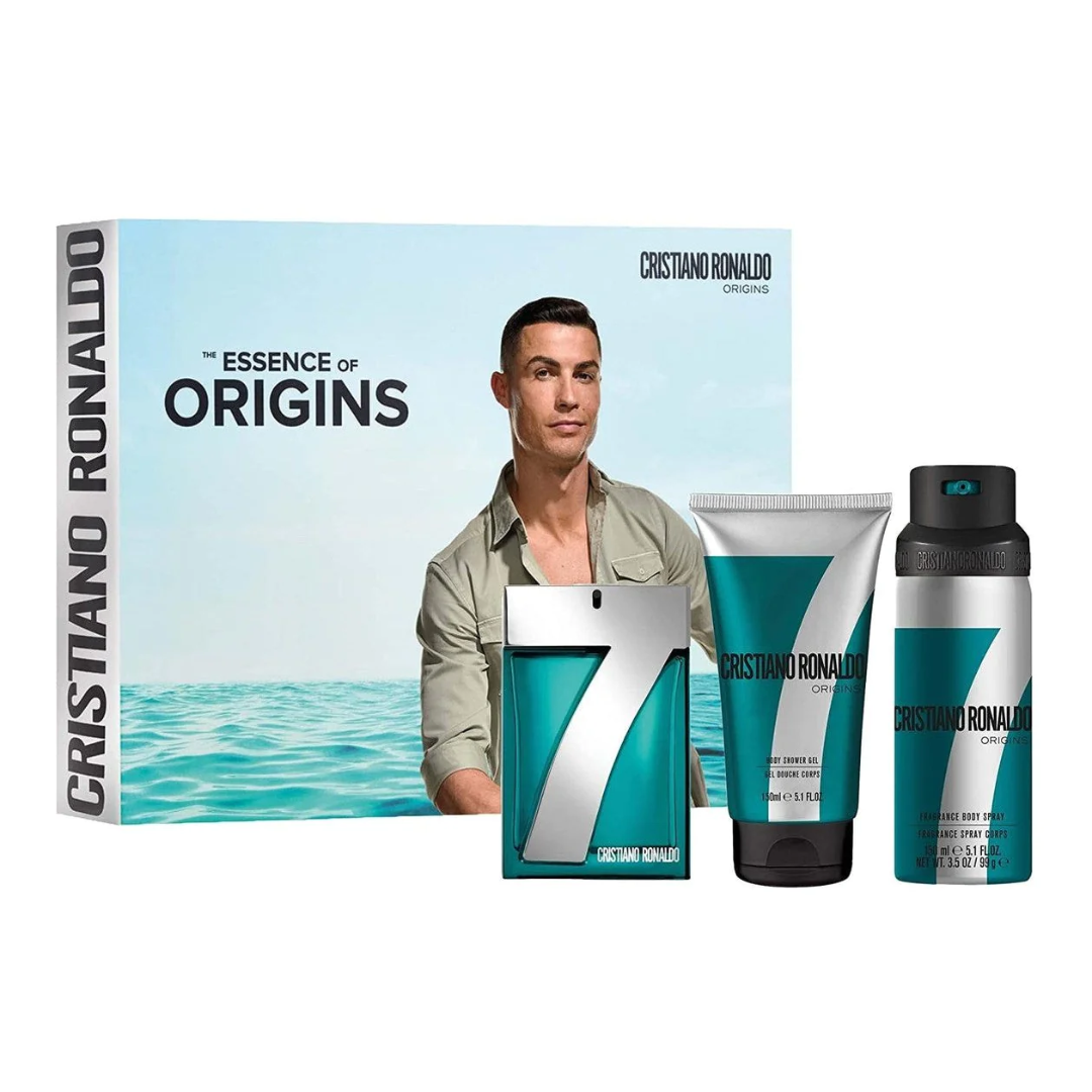 Cristiano Ronaldo CR7 Origins For Men Eau de Toilette  100ML 3Pc Set